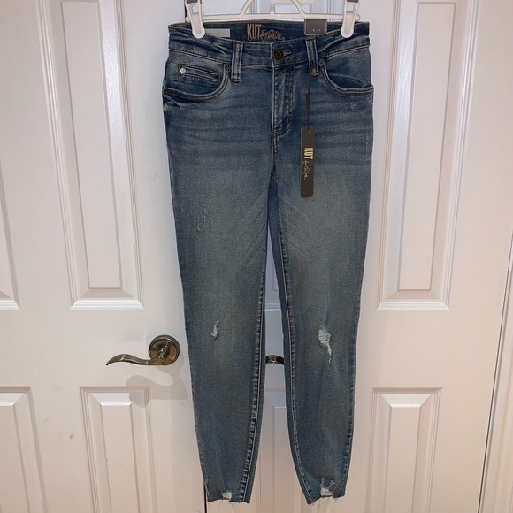 Kut from the Kloth Carlo Ankle Skinny Jeans Distressed - Picture 3 of 12